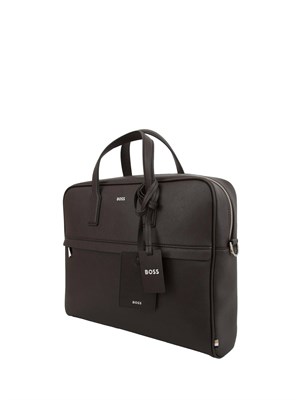 Cartella Zair Boss uomo in ecopelle marrone in UOMO