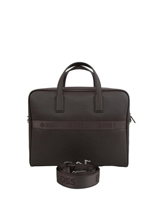 Cartella Zair Boss uomo in ecopelle marrone in UOMO