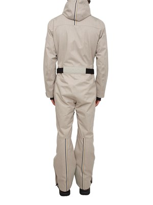 Tuta da sci Boss uomo in tessuto idrorepellente beige a spina di pesce in UOMO