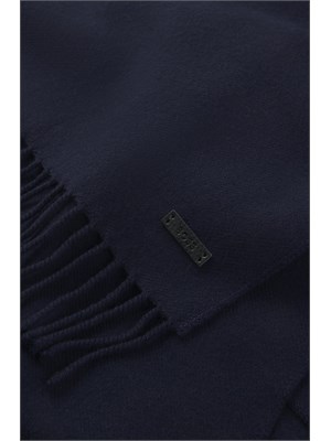 Sciarpa Boss uomo in calda lana blu in UOMO
