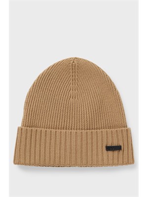 Berretto Boss uomo in lana vergine cammello in UOMO