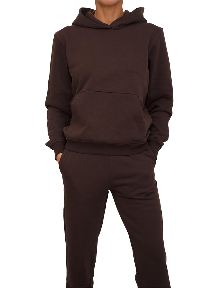 Felpa Hinnominate donna in cotone marrone