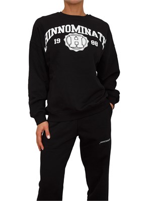 Felpa Hinnominate donna in cotone nero e logo in DONNA