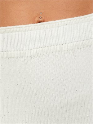 Pantalone palazzo Hinnominate donna in misto viscosa panna con paillettes in DONNA