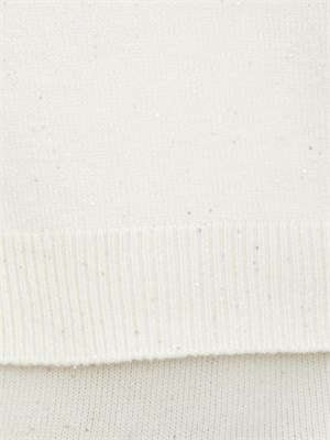 Maglia Hinnominate donna in misto viscosa panna con paillettes in DONNA