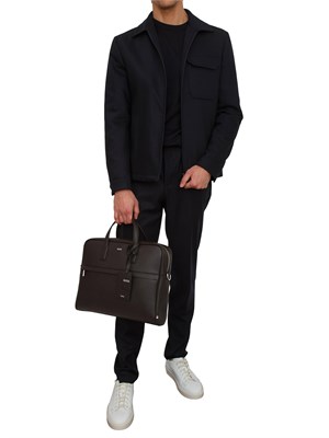 Pantaloni uomo Corneliani in lana vergine blu in UOMO