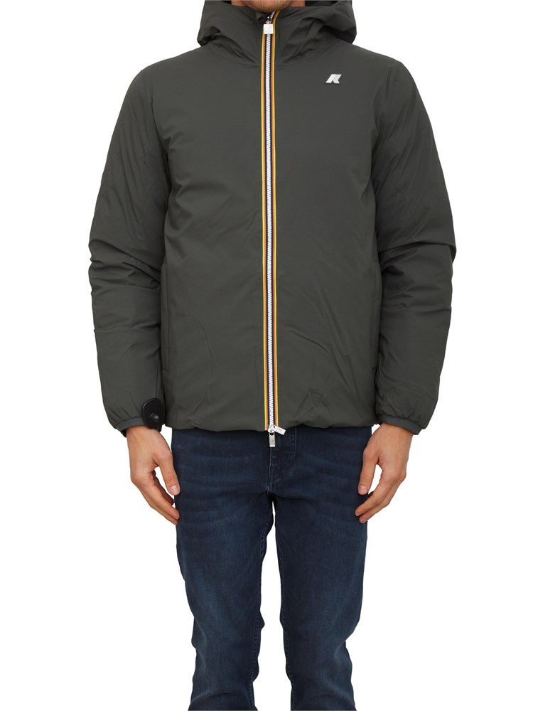Giubbino uomo Jack K-Way double face verde e nero