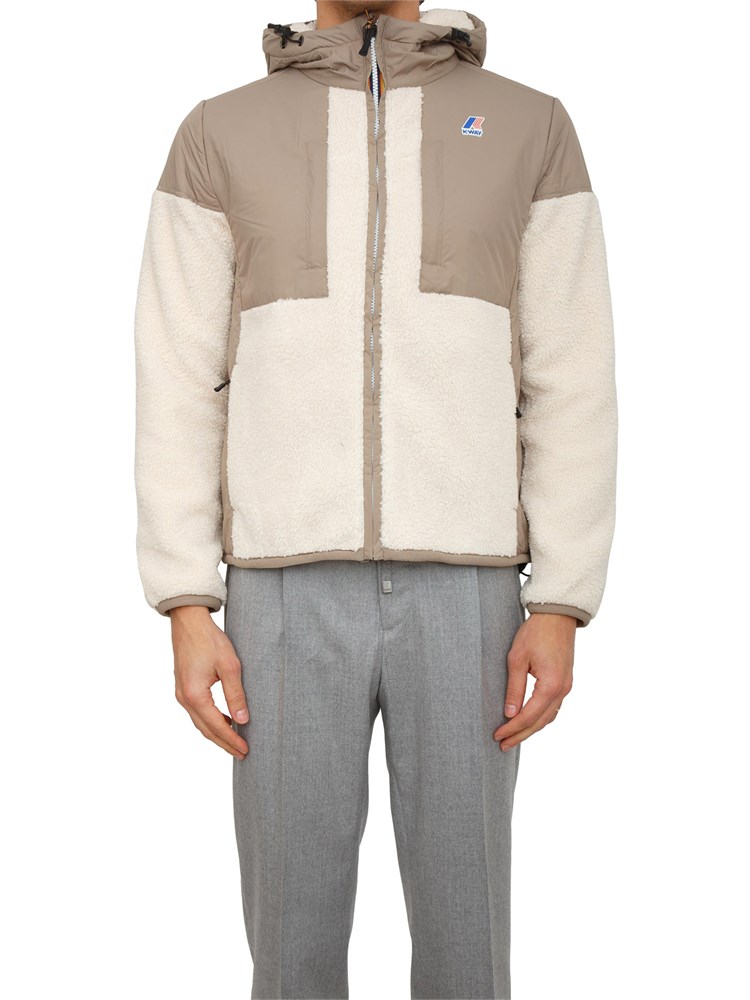 Giubbotto Samson KWAY unisex in tessuto effetto sherpa beige
