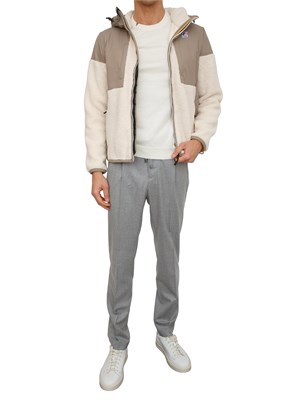 Giubbotto Samson KWAY unisex in tessuto effetto sherpa beige in UOMO
