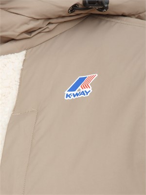 Giubbotto Samson KWAY unisex in tessuto effetto sherpa beige in UOMO