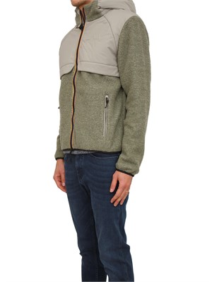 Giubbino uomo Bauges K-Way in tessuto e lana verde in UOMO