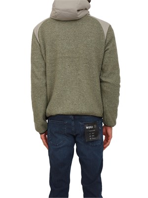 Giubbino uomo Bauges K-Way in tessuto e lana verde in UOMO