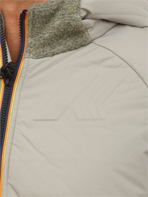 Giubbino uomo Bauges K-Way in tessuto e lana verde in UOMO