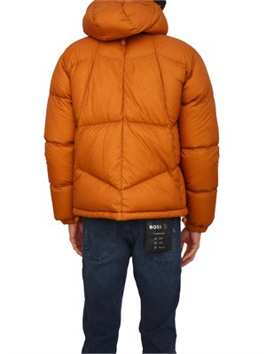 Giubbino uomo K-Way con cappuccio in tessuto tecnico arancione in UOMO