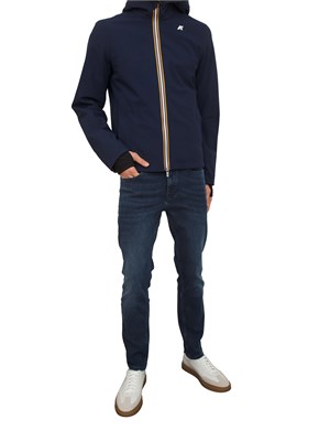 Giubbino uomo Jacko K-Way in tessuto tecnico blu in UOMO