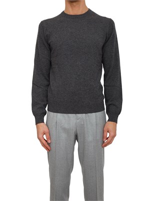Maglia girocollo Corneliani in lana e cashmere grigia in UOMO