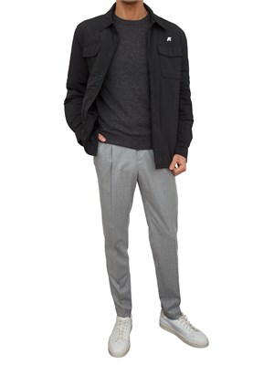 Maglia girocollo Corneliani in lana e cashmere grigia in UOMO