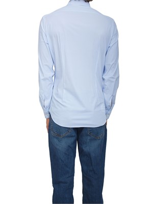 Camicia Corneliani in tessuto azzurro con microfantasia in UOMO
