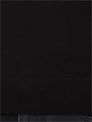 Maglia girocollo Corneliani in lana nera in UOMO