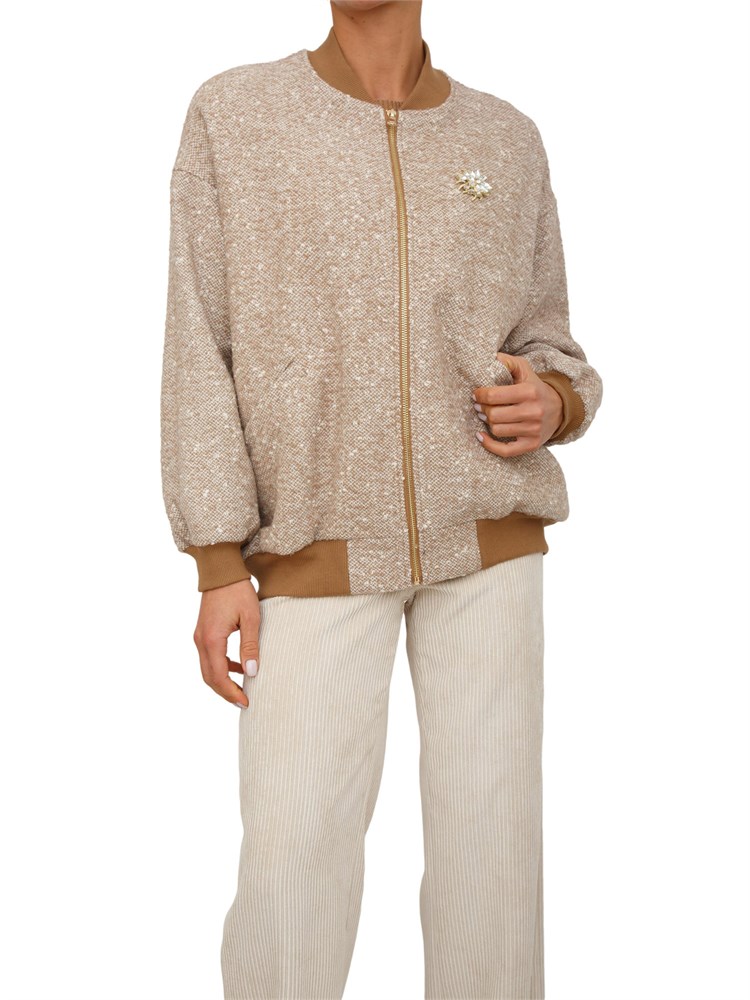 Giubbotto Eliano di Kocca in misto lana beige