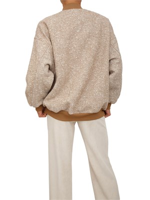 Giubbotto Eliano di Kocca in misto lana beige in DONNA