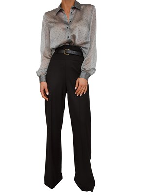 Camicia Amede Kocca in tessuto semi trasparente grigio a pois in DONNA