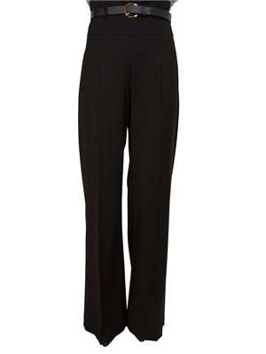 Pantaloni Fidele Kocca in viscosa nera in DONNA