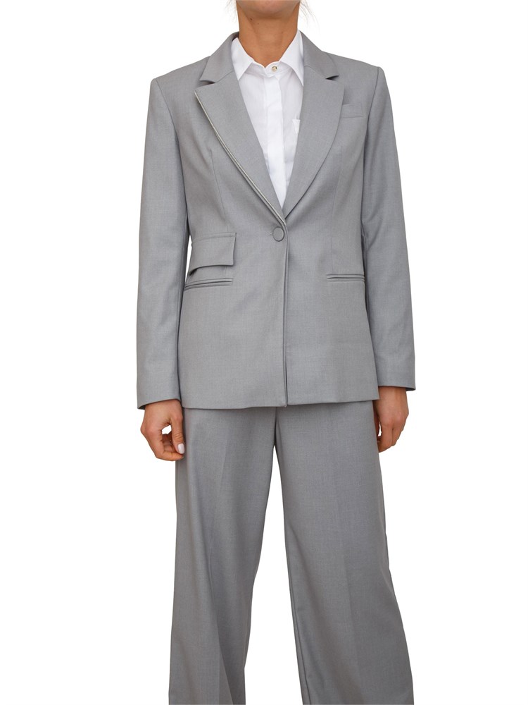 Giacca Amadri Kocca in misto viscosa grigia