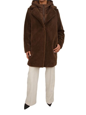 Cappotto teddy Kocca modello Damasco marrone in DONNA