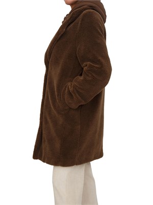 Cappotto teddy Kocca modello Damasco marrone in DONNA
