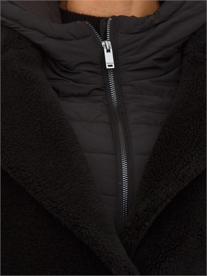 Cappotto teddy Kocca modello Damasco nero in DONNA