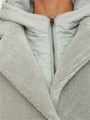 Cappotto teddy Kocca modello Damasco acquamarina in DONNA