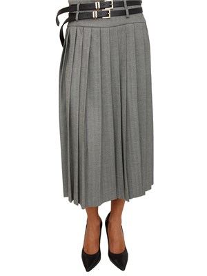 Gonna plissÉ Goswin Kocca in misto viscosa spigata grigia in DONNA