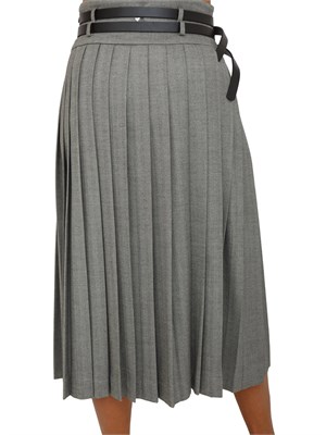 Gonna plissÉ Goswin Kocca in misto viscosa spigata grigia in DONNA