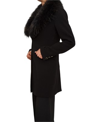 Cappotto Jolukafur Kocca in misto viscosa nero in DONNA