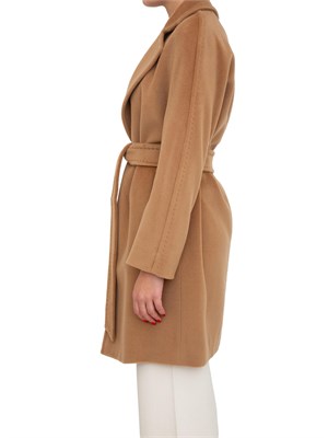 Cappotto midi Scire Max Mara in beaver di pura lana vergine cammello in DONNA