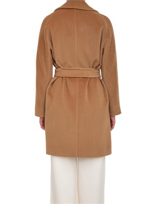 Cappotto midi Scire Max Mara in beaver di pura lana vergine cammello in DONNA