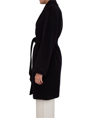 Cappotto midi Scire Max Mara in beaver di pura lana vergine blu in DONNA