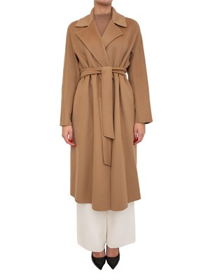 Cappotto midi Cles Max Mara in doppio drap di lana cammello in DONNA