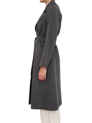 Cappotto midi Cles Max Mara in doppio drap di lana grigio in DONNA