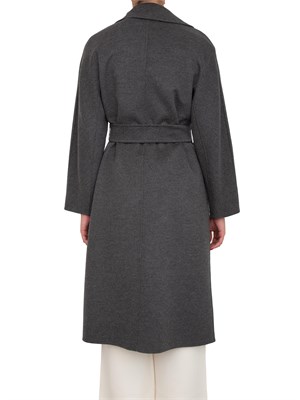 Cappotto midi Cles Max Mara in doppio drap di lana grigio in DONNA