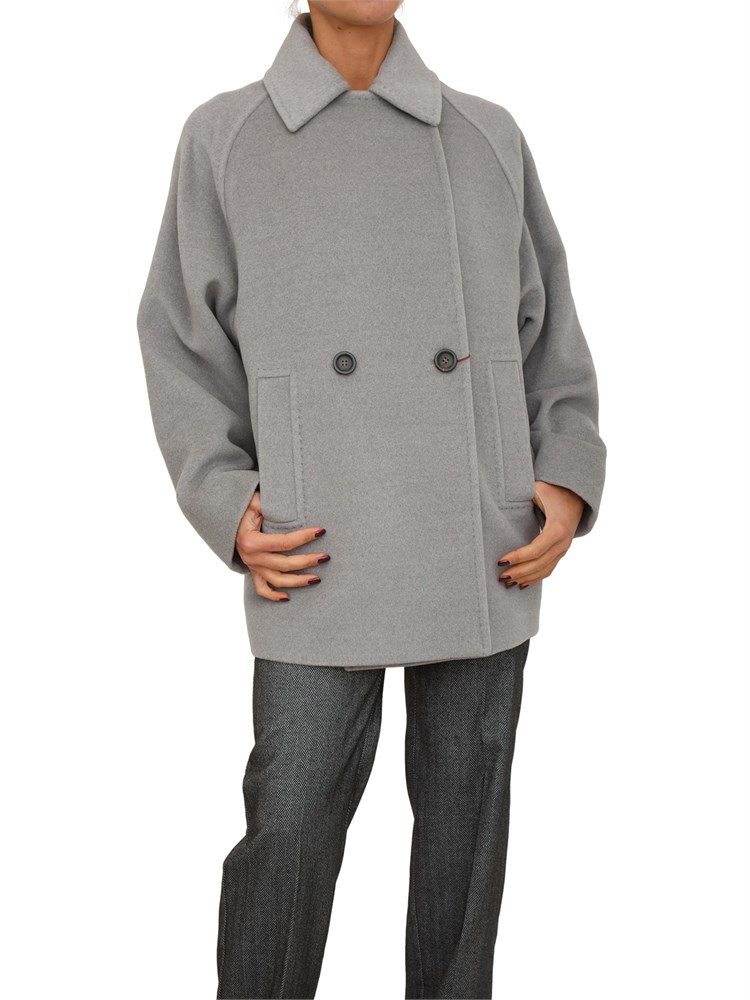 Giaccone caban Ariano Max Mara doppiopetto grigio