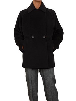Giaccone caban Ariano Max Mara doppiopetto nero in DONNA