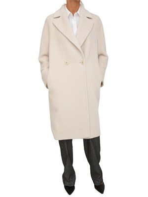 Cappotto donna Tokio Max Mara in lana bianco panna in DONNA