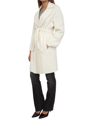 Cappotto Ajaccio Max Mara in lana, seta e cashmere bianco in DONNA