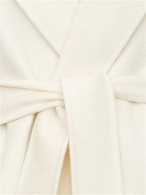 Cappotto Ajaccio Max Mara in lana, seta e cashmere bianco in DONNA