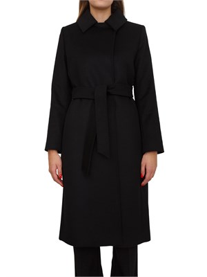 Cappotto Bcollag Max Mara in pura lana nera in DONNA