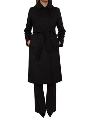 Cappotto Bcollag Max Mara in pura lana nera in DONNA