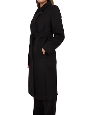 Cappotto Bcollag Max Mara in pura lana nera in DONNA