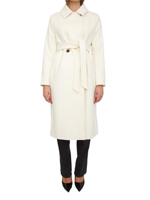 Cappotto Bcollag Max Mara in pura lana bianca in DONNA